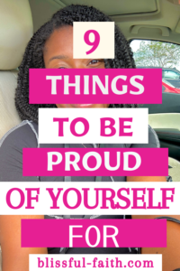 be proud of yourself 