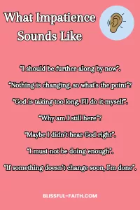 what impatience sounds like